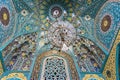 Tiles decoration of Mirrored mausoleum of Sayyed Alaeddin Hossein in Shiraz. Iran Royalty Free Stock Photo