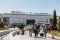 Passengers in front of Shiraz Shahid Dastgheib International Airport Royalty Free Stock Photo