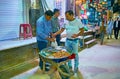 Nuts seller in Shiraz market, Iran Royalty Free Stock Photo