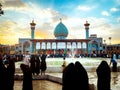 Shiraz, Iran - 10th june, 2022: celebration ceremonial event in Shahcheragh holy shrine