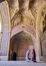 eople in islamic hijab and burqa in Nasir ol Molk mosque