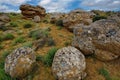 Field of stone balls