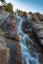 Shirlak waterfall in rocks, Altai Mountains, Altay Republic, Siberia, Royalty Free Stock Photo