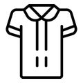 Shirt apparel icon outline vector. Short front