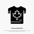 Shirt, Autumn, Canada, Leaf, Maple solid Glyph Icon vector Royalty Free Stock Photo