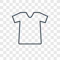 Shirt concept vector linear icon isolated on transparent background, Shirt concept transparency logo in outline style