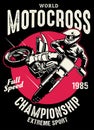 Shirt design of motorcross championship Royalty Free Stock Photo