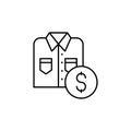 shirt, dollar, shopping line icon. Elements of black friday and sales icon. Premium quality graphic design icon. Can be used for Royalty Free Stock Photo