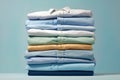 shirt folded and ironed in the dry cleaners. AI generated