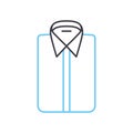 shirt folding line icon, outline symbol, vector illustration, concept sign Royalty Free Stock Photo