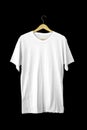 a shirt on hanger for clothing mockup material. Royalty Free Stock Photo