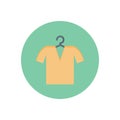 Shirt hanger vector flat colour icon