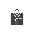 Shirt on hanger vector icon Royalty Free Stock Photo