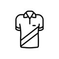 Black line icon for Shirt, cloth and fashion