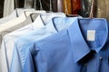 Shirt ironed in dry cleaner Royalty Free Stock Photo