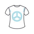 shirt line icon, outline symbol, vector illustration, concept sign Royalty Free Stock Photo