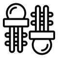 Shirt links icon outline vector. Cufflinks accessory