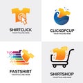 Shirt Logo Set Design Template Collection Royalty Free Stock Photo