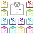 Shirt multi color icon. Simple thin line, outline vector of laundry icons for ui and ux, website or mobile application Royalty Free Stock Photo