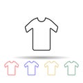 shirt multi color style icon. Simple thin line, outline vector of web icons for ui and ux, website or mobile application Royalty Free Stock Photo