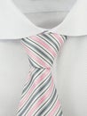 Shirt with a striped necktie background Royalty Free Stock Photo