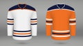 Shirt template forice hockey jersey