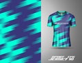 Fabric textile design front view for sport tshirt soccer jersey