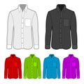 Shirt in various colors. Royalty Free Stock Photo