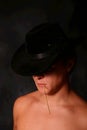 Shirtless male model in Cowboy Hat Royalty Free Stock Photo