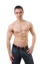 Shirtless man with toned body Royalty Free Stock Photo