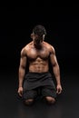 shirtless muscular asian man Royalty Free Stock Photo