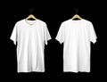 shirts on hanger for clothing mockup material. Royalty Free Stock Photo