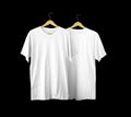 shirts on hanger for clothing mockup material. Royalty Free Stock Photo