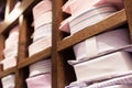 Shirts on a Shelf Royalty Free Stock Photo