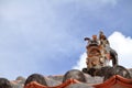 Shisa guardian from Kingdom of Ryukyu on the roof in Okinawa