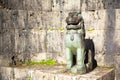 Shisa at Kankaimon, Shurijo, Okinawa,Japan Royalty Free Stock Photo