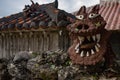 Shisa statues, Taketomi island, Okinawa, Japan. Royalty Free Stock Photo