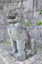 Shisa stone lion at Kankaimon Gate, Shurijo Castle, Okinawa