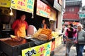 Shish kebab in China ancient shopping street