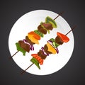 Shish-kebab illustration Royalty Free Stock Photo