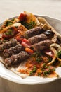 Shish kebab, lebanese cuisine. Royalty Free Stock Photo