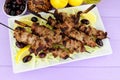 Shish Kebab Meal Royalty Free Stock Photo