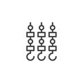 Shish kebab outline icon