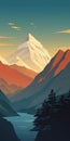 Minimalist Shishapangma Poster With Majestic Everest Design