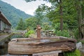 Shishi odoshi,Japanese Zen Garden in Shirakawago