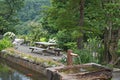 Shishi odoshi,Japanese Zen Garden in Shirakawago