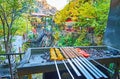 Shishlik and kebab on mangal grill, Darband, Tehran, Iran