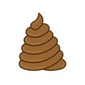 Shit big pile. large turd. Huge Poop brown Royalty Free Stock Photo