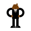 Shit boss. Shitty businessman. cartoon vector illustration