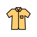 Shit, clothes icon. Simple color with outline  elements of hipster style icons for ui and ux, website or mobile application Royalty Free Stock Photo